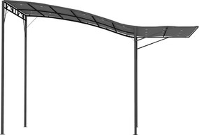Outsunny 3 x 2,5 m állítható tetős kerti pergola — acél váz, sötétszürke poliészter tető | Aosom