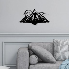 Mountain fém fali dekoráció, 62×31 cm