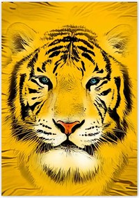 Poszterek 70x100 Sárga tigrisfej