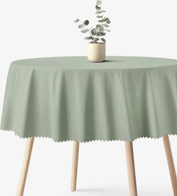 Goldea karácsonyi kör alakú teflonos terítő - zsályazöld Ø 160 cm