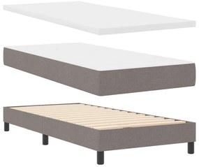 Boxspring Ágy Matresszel Taupe 90x200 cm Szövet