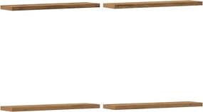 vidaXL 4 db kézműves tölgy színű szerelt fa fali polc 40 x 10 x 1,5 cm