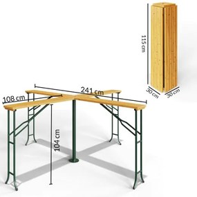 Casaria® Quattro bárasztal 241x241x104 cm