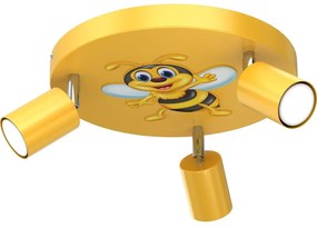 Gyerek spotlámpa FUN 3xGU10/8W/230V sárga/méhecske