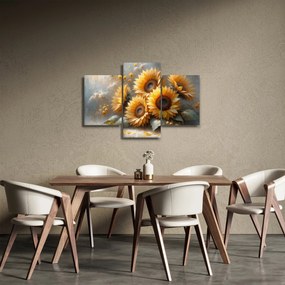 Kép - Napraforgók festménye (90x60 cm)