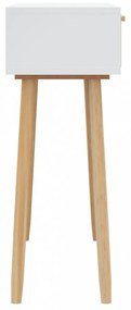 fehér tömör fenyő és természetes rattan tálaló 80x30x75 cm