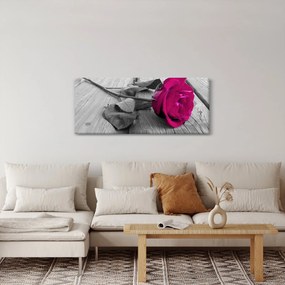 Kép - Rózsaszín rózsa (120x50 cm)