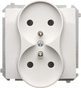 Dupla földelt aljzat fehér Basic BMGZ2MZ.01/11 Kontakt-Simon