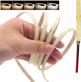 Led szalag Cob 24V 576 dióda 8mm 10W 1mb vonal Cct Multiwhite 2PIN