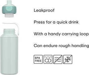 Világoszöld műanyag gyerek ivópalack 400 ml Little Farm by Little Dutch – Mepal