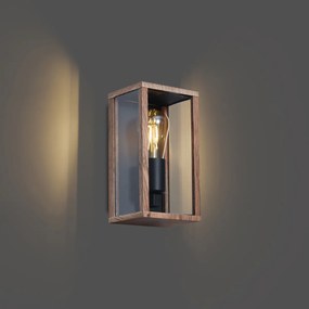 Ipari fali lámpa fa mintával 26 cm IP44 - Charlois