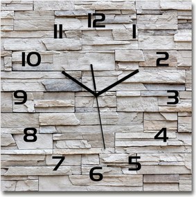 Üveg nagy lógó falióra Kőfal 60x60cm