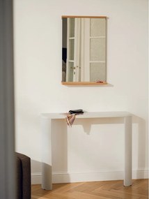 Fali tükör polccal tömörfa kerettel 50x75 cm Lun – noo.ma