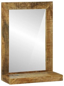 Fürdőszobai tükör 50x22x70 cm Tömör durva mangófából