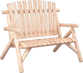 vidaXL 2 személyes tömör lucfenyő kerti pad 119 x 85 x 98 cm