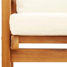 tömör akácfa kerti kanapé párnával 120 cm
