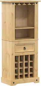vidaXL Corona tömör fenyőfa bortartó 56x35x134,5 cm