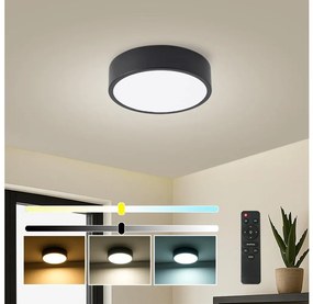 Brilagi - LED dimmelhető lámpatest POOL LED/18W/230V 3000-6000K 20 cm fekete + távirányító