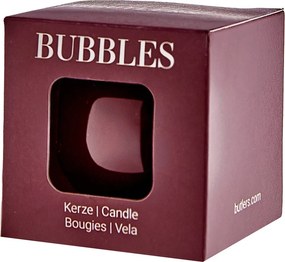 BUBBLES gömb gyertya Ø6 cm, fényes bordó