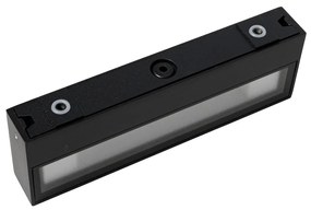 Modern fekete fali lámpa 22 cm LED-del, IP65 - Hannah