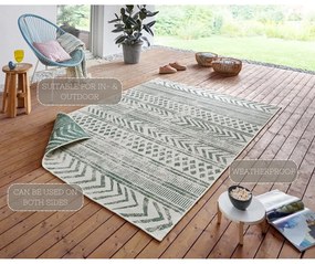 Biri zöld-krémszínű kültéri szőnyeg, 120 x 170 cm - NORTHRUGS
