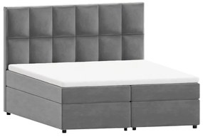 Szürke ágyneműtartós boxspring ágy 140x200 cm Flip – Ropez