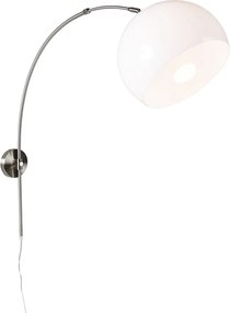 Okos fali ívlámpa acél fehér búrával, WiFi G125-tel - Bow