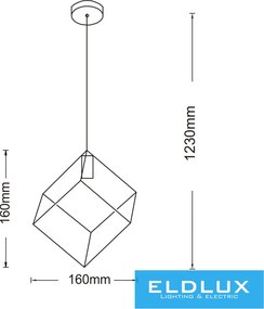 UNIVERSO Függeszték 1xE27 Max.60w IP20 Fehér D160x1230mm