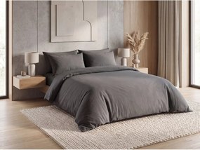 Pamut ágynemű DENYX BLEND szürke cipzár Ágyneműhuzat mérete: 70 x 90 cm | 140 x 200 cm