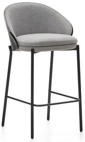 Fekete-szürke bárszék (ülésmagasság 65 cm) Eamy – Kave Home