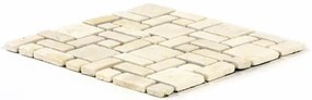 Márvány mozaik DIVERO krémszínű csempék 11 db - 1m²