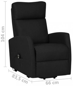 vidaXL fekete szövet felállást segítő fotel