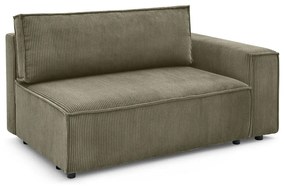 Világoszöld kordbársony kanapé modul (jobb oldali) Nihad modular – Bobochic Paris