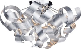 DAR LIGHTING RAW0450 RAWLEY Glamour Mennyezeti Lámpa Eloxált Alumínium, Csiszolt Króm G9 IP20