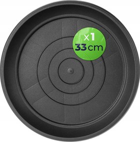 Virágtartó Állvány 33 cm Antracit Állvány Kerek Műanyag