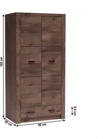 Szekrény, kőris sötét, INFINITY I-01