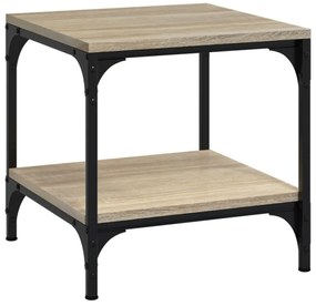 2 db sonoma tölgy színű szerelt fa kisasztal 40 x 40 x 40 cm