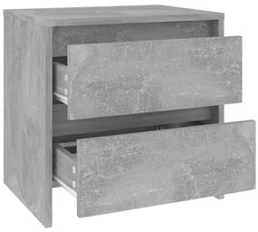 Betonszürke forgácslap éjjeliszekrény 45 x 34,5 x 44,5 cm