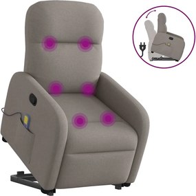 vidaXL tópszínű szövet dönthető masszázs- és állófotel