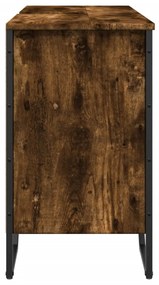 füstös tölgy szerelt fa fürdőszobai mosdószekrény 91x35x60 cm