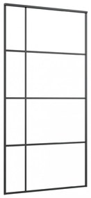 fekete ESG üveg és alumínium tolóajtó 102,5x205 cm