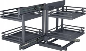 Cargo Magic Corner kosár szekrényhez 800 Grafit Bal