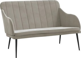 vidaXL világosszürke bársonypad 110 x 76 x 80 cm