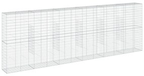 horganyzott vas gabion kosár fedéllel 600 x 50 x 200 cm