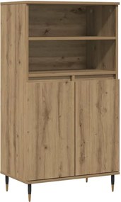 vidaXL kézműves tölgy színű szerelt fa magasszekrény 60 x 36 x 110 cm