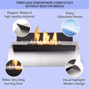Klarstein Phantasma Graca, etanol kandalló, füst- és szagmentes