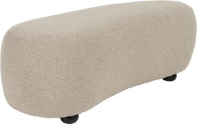 Bézs buklé párnázott pad Noxx – White Label