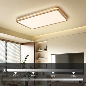 Brilagi - LED dimmelhető lámpatest MOLINA SQUARE LED/128W/230V tölgy 90x60 cm + távirányító