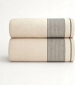 Portland pamut törölköző bordó 50x90 krémszínű