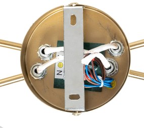 Modern mennyezeti lámpa arany 4-es füstüveggel - Athén